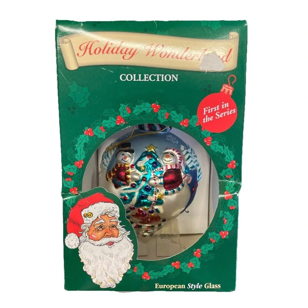 Holiday Wonderland Collection European Style Glass Christmas Ornament‎ Large 7